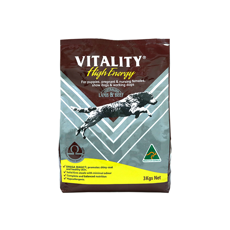 Vitality | High Energy Small Bites Dog Food 3kg