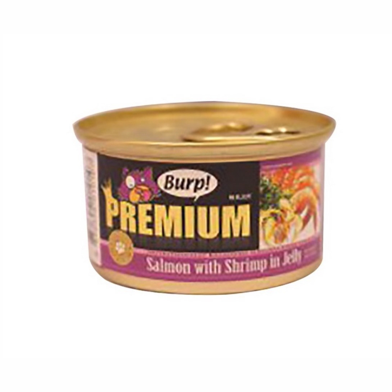 Burp! | Premium Canned Salmon with Shrimp Wet Cat Food 85g