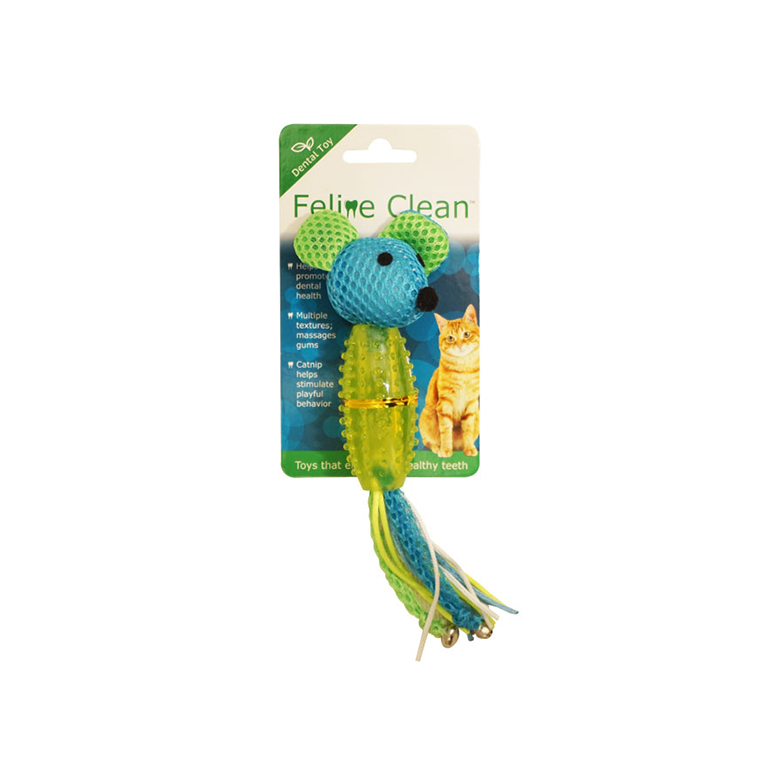 Feline Clean | Tpr Teether Mouse With Flossy Streamers Cat Toys