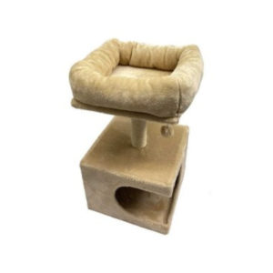 Trustie | 2 Tier Home & Bed with Paper Scratcher Cat Tree