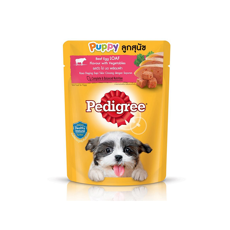 Pedigree | Pouch Puppy Beef Egg Loaf with Vegetable Wet Dog Food 80g