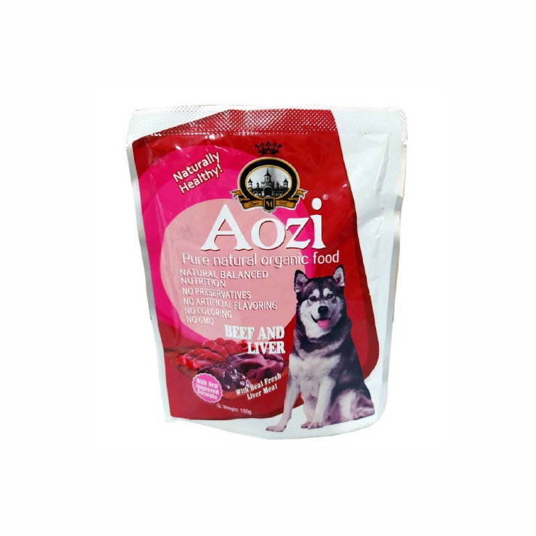 Aozi | Beef And Liver Dog Food Pouch 100g