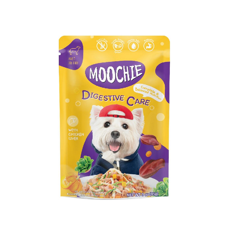 Moochie| Adult Small Breed Digestive Care Chicken Liver Wet Dog Food 85g