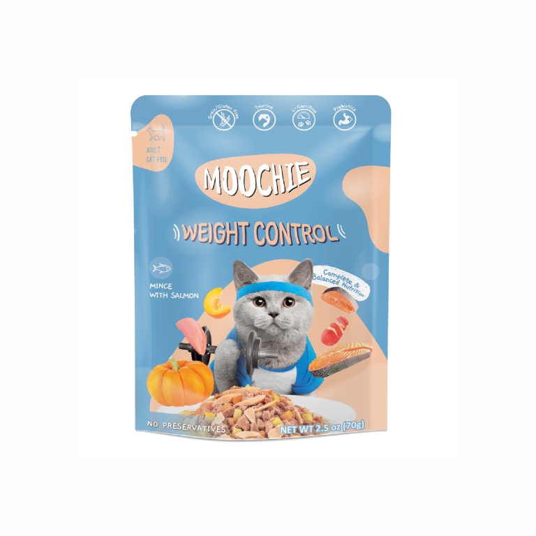 Moochie| Adult Weight Control Salmon Wet Cat Food 70g