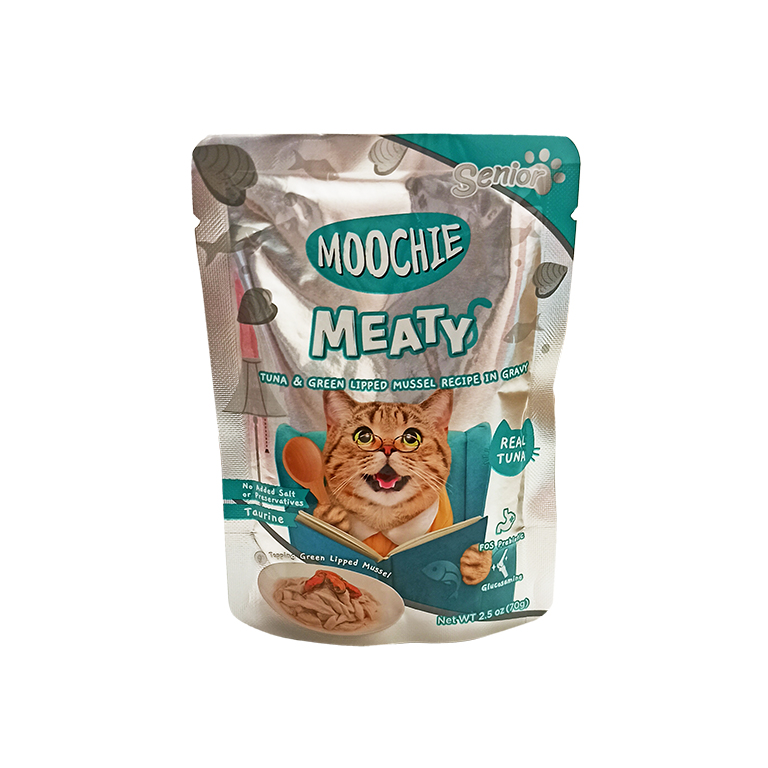 Moochie| Senior Meaty Tuna And Mussel in Gravy Wet Cat Food 70g