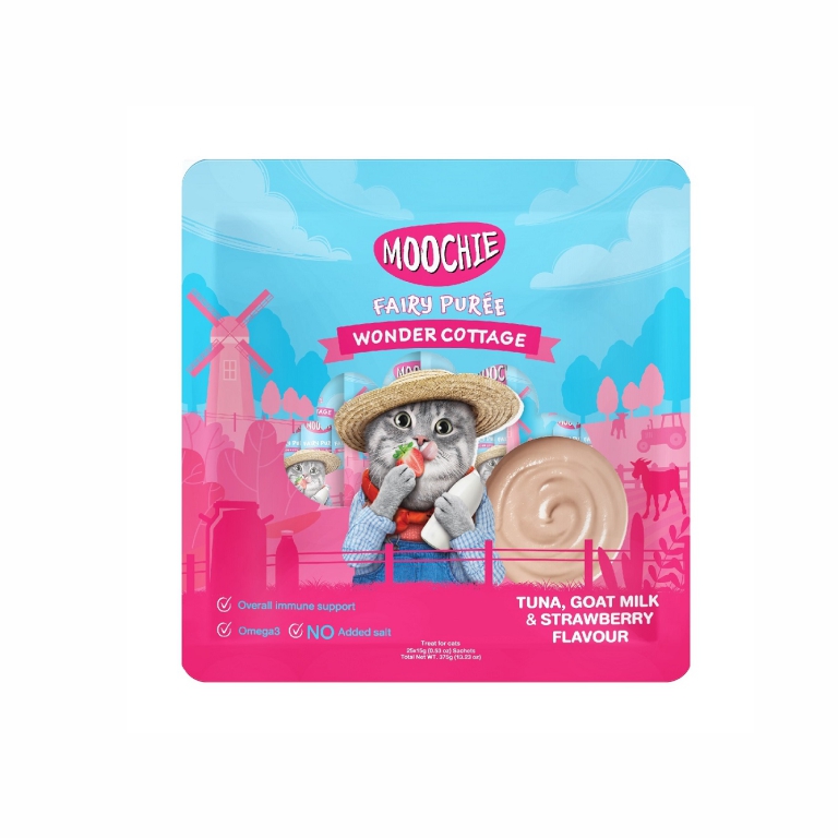 Moochie| Tuna Milk Strawberry Cat Treats 15g X 25pcs