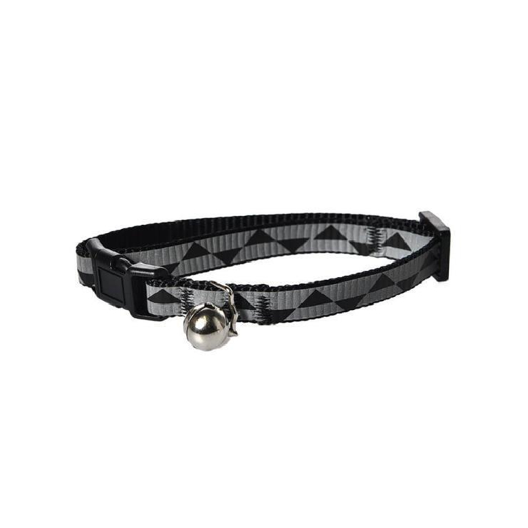 Trustie | Triangle Print Black Cat Collar