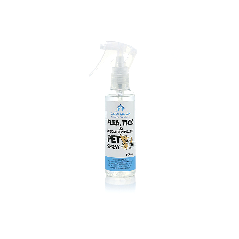 Safe House | Flea, Tick & Mosquito Repellant Pet Spray 100ml