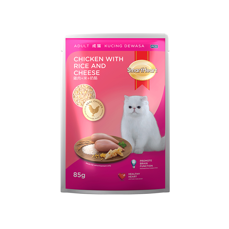 SmartHeart | Adult Chicken with Rice And Cheese Wet Cat Food 85g