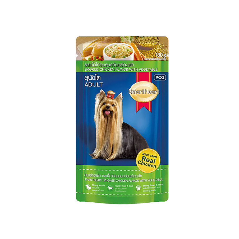 SmartHeart | Adult Smoked Chicken with Vegetable Wet Dog Food 130g