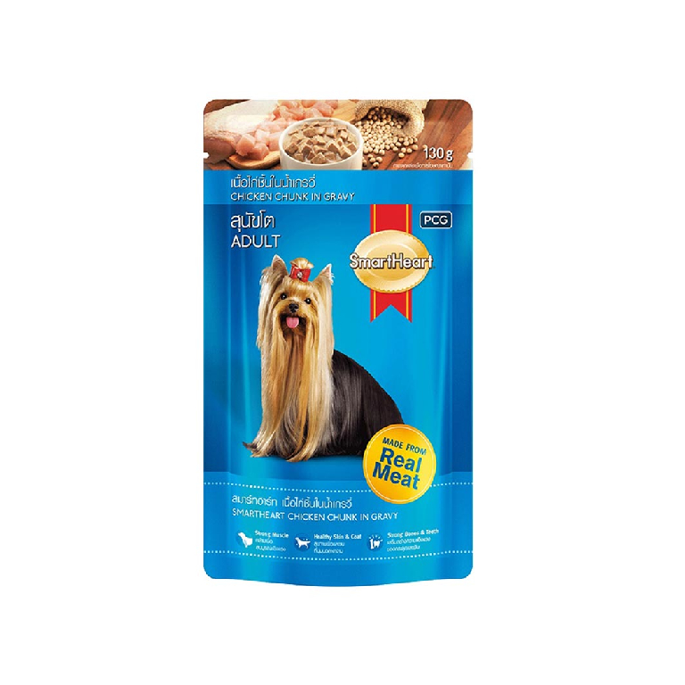 SmartHeart | Chicken Chunk in Gravy Dog Pouch 130g
