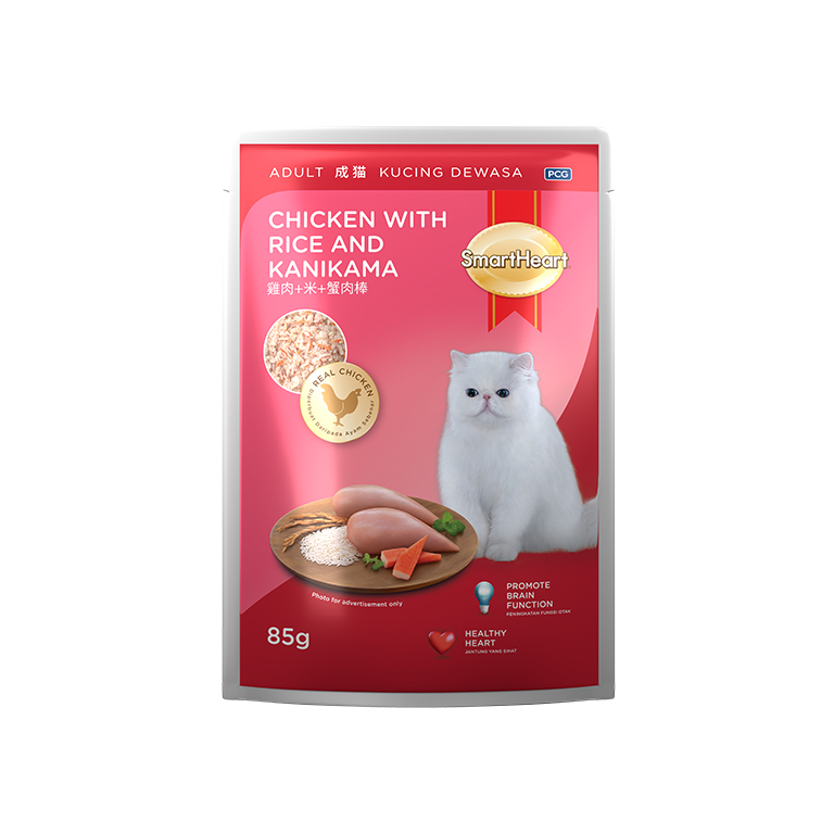 SmartHeart | Adult Chicken with Rice And Kanikama Wet Cat Food 85g