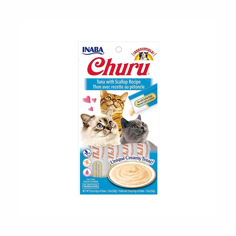 Inaba | Churu Tuna Scallop Cat Treats 56g