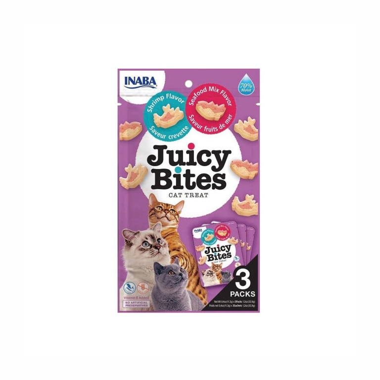 Inaba | Juicy Shrimp Seafood Cat Treat 34g