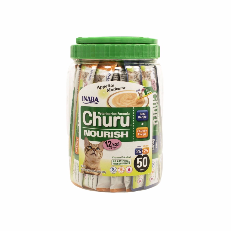 Inaba | Churu Varieties Jar with Vitamin E & Green Tea Grain-Free Cat Treats 14g X 50