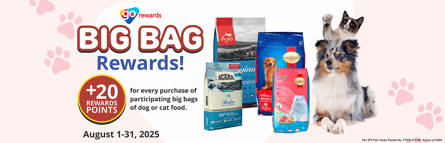 GO rewards big bags august 2025 home banner